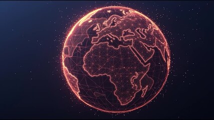 earth hologram, abstract technology background - Powered by Adobe