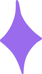 A purple abstract shape on a white background