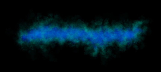Obraz premium Blue and turquoise smoke texture with transparent background template or mockup for abstract visual use