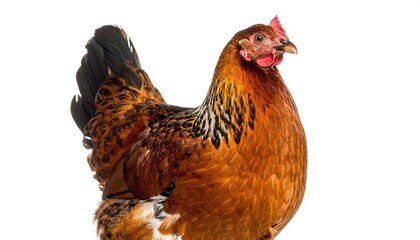 Close-up hen profile