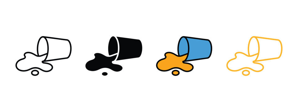 Spill icon vector. spilled liquids symbol. vector illustration.