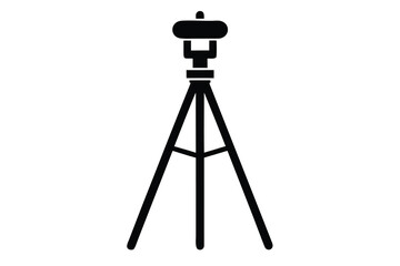 tripod icon silhouette vector illustration
