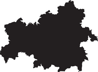Fototapeta premium Detailed silhouette map of a unique landmass region for geographic representation and design