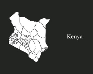 Kenya Administrative map of counties