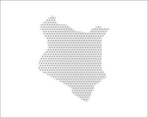 Kenya map in dotted pattern illustration