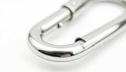Close-up metal carabiner