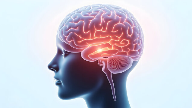 Alpha wave A macro anatomical rendering showing only the parietal lobe, glowing with diffuse alpha wave signals that spiral outward, isolated sharply(1)
