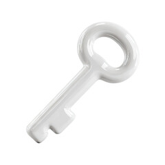 White ceramic key graphic
