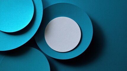 Vibrant Composition of Colorful Paper Circles Set Against a Soft Blue Background Evoking a Playful and Creative Atmosphere for Artistic Inspiration