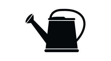 Simple black watering can icon design minimalistic illustration silhouette © Kuntol02