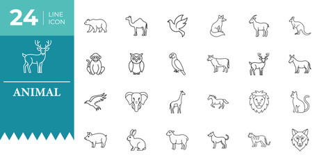 Fototapeta premium Animal Icon Illustration for Wildlife and Pets