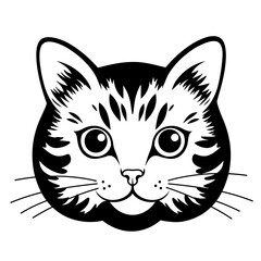Fototapeta premium Cute and Realistic Cat Face Vector Illustration Set