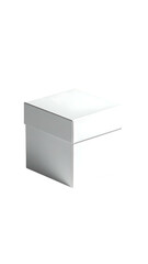 Fototapeta premium A small, square, white cardboard gift box with a lid, presented against a black background, appearing simple and clean