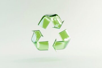Obraz premium Sustainable recycling concept symbolizing environmental conservation and eco-friendly practices