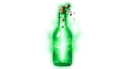 Glowing Green Potion Bottle Mystical Elixir Unleashed