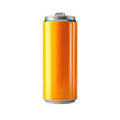 Full view of an orange aluminum beverage can