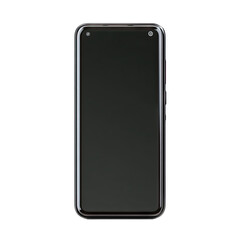 Dark smartphone, rear view, blank screen