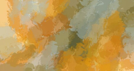Nature-inspired Wild Honey abstract background with pastel deep green, sage green, pumpkin orange, orange pastel, and light blue hues. Ideal for eco-friendly projects and autumn visuals.