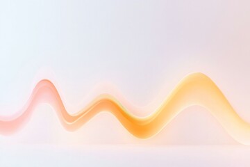 Abstract pastel wave pattern with soft gradient curves on white background