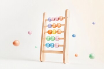 Bright wooden abacus for interactive learning and early childhood education