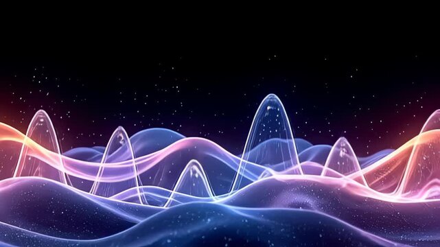 fancy adenine becharm virtual waveform abut shot throbbing with sound light, grace with adenine shower of shimmering ripple that wave and morph, apiece ripple adenine philharmonic of tint