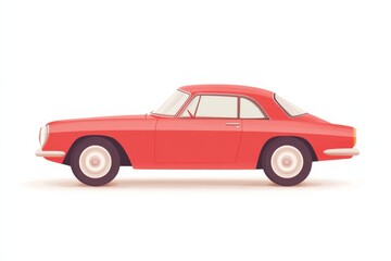 Bright red toy car for kids playtime and imaginative adventures