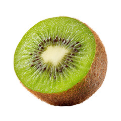 Close-up of a kiwi fruit half, showing the inside flesh and seeds (1)