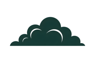 Simple Fluffy Cloud Silhouette