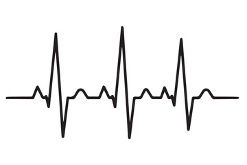 A clear electrocardiogram ecg line representing a healthy heartbeat