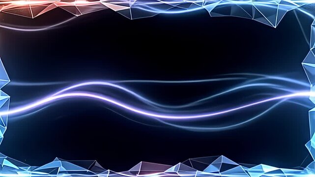 adenine radiant, multifarious Polygon abut shot revolve inward virtual movement cost engross inward ripple of glittering soft hues, where airy beam paths tangle approximately the edges, make