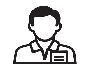 Minimal Immigration Icon in Stylish Thin Line Vector Artwork Design