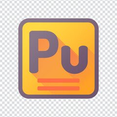 Plutonium Symbol Icon Design