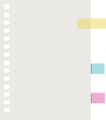 Binder Paper with Colorful Divider Tabs