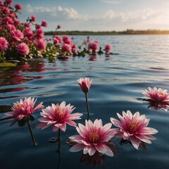 flowers in the water