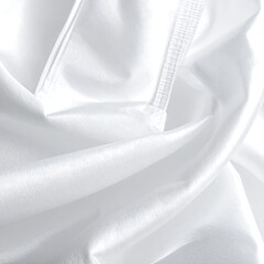 Close-up of white satin fabric