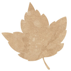 Rustic Autumn Maple Leaf with Vintage Paper Texture