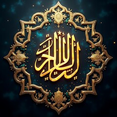 3D Golden Calligraphy of Ayat al-Kursi – Divine Light in Art 8