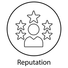 Reputation Icon, Power of Reputation, Building Credibility and Trust, Reputation as a Lasting Asset, Shaping Perceptions with Integrity