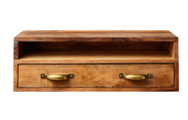 Wooden wall-mounted cabinet with two drawers