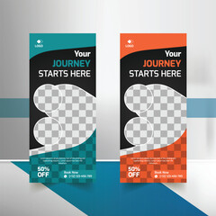 modern travel banner rollup banner design template for your business 