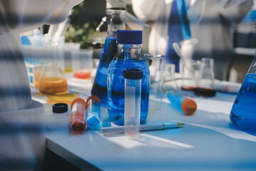 Researchers working in the clinical laboratory