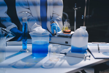 Researchers working in the clinical laboratory