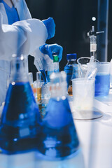 Researchers working in the clinical laboratory