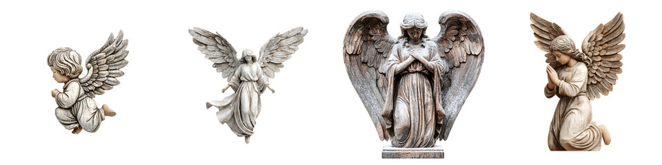 Obraz premium Angel Statue Collection - Religious and Memorial Art