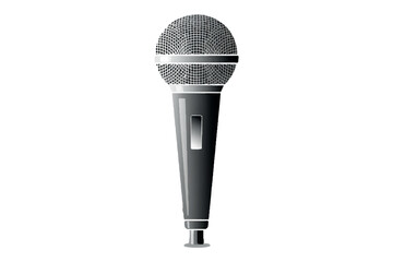 Professional microphone isolated on Transparent Background for audio recording and performance
