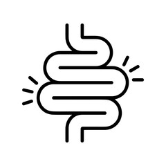 gut pain constipation colitis medical icon