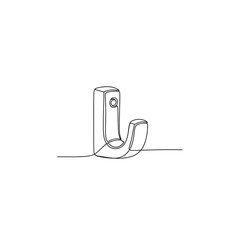Obraz premium Simple wall hook design in minimalist style with clean lines 