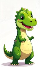 Fototapeta premium Cute cartoon dinosaur