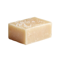 Light beige bar soap, rectangular shape, speckled with small white flecks