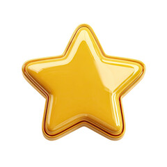 Glossy, golden yellow star icon